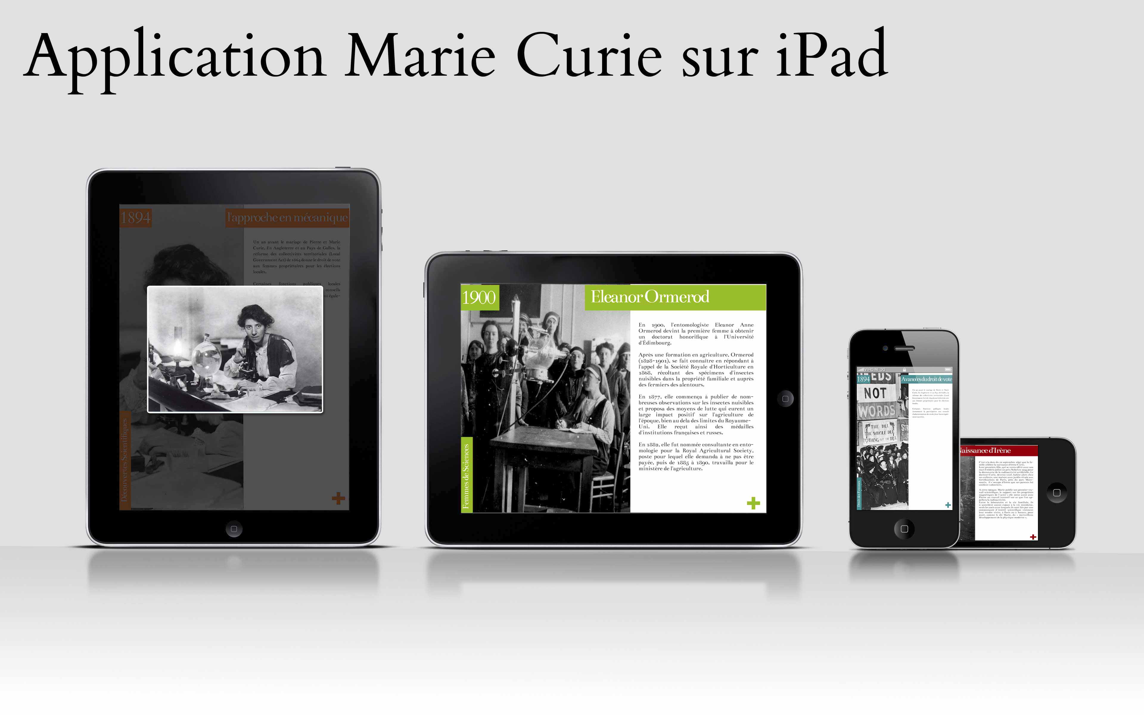 Marie Curie - application iPad